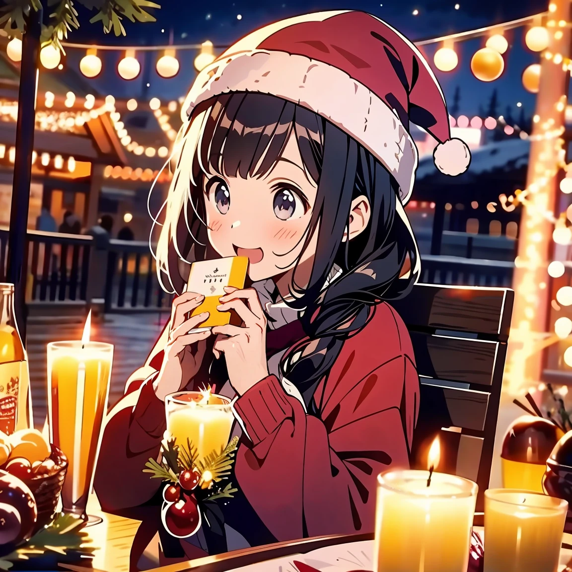 (highest quality,4K,8k,High resolution,masterpiece:1.2),Super detailed,Realistic,gift,table,Christmas tree,Decorations,wrapping ,bow,ribbon,present,Holiday spirit,Vibrant colors,Warm lighting,Cozy atmosphere,toy,card,Candles,Crystal of snow,Joyful,celebration,Exquisite detail,An exciting surprise,光沢のあるDecorations,Sparkling,Beautifully packaged,Excited kids,Expectations,Festive mood,Magical atmosphere,Fun moments,Great memories,Family Gatherings,Bright Face,The Magic of Christmas,Luxurious,abundance of present,High resolution,超High resolution,Studio Lighting,Ultra-fine painting,Sharp focus,Physically Based Rendering,Professional,Vibrant colors,Bokeh.