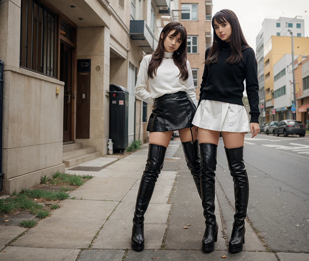 Anime miniskirt long boots