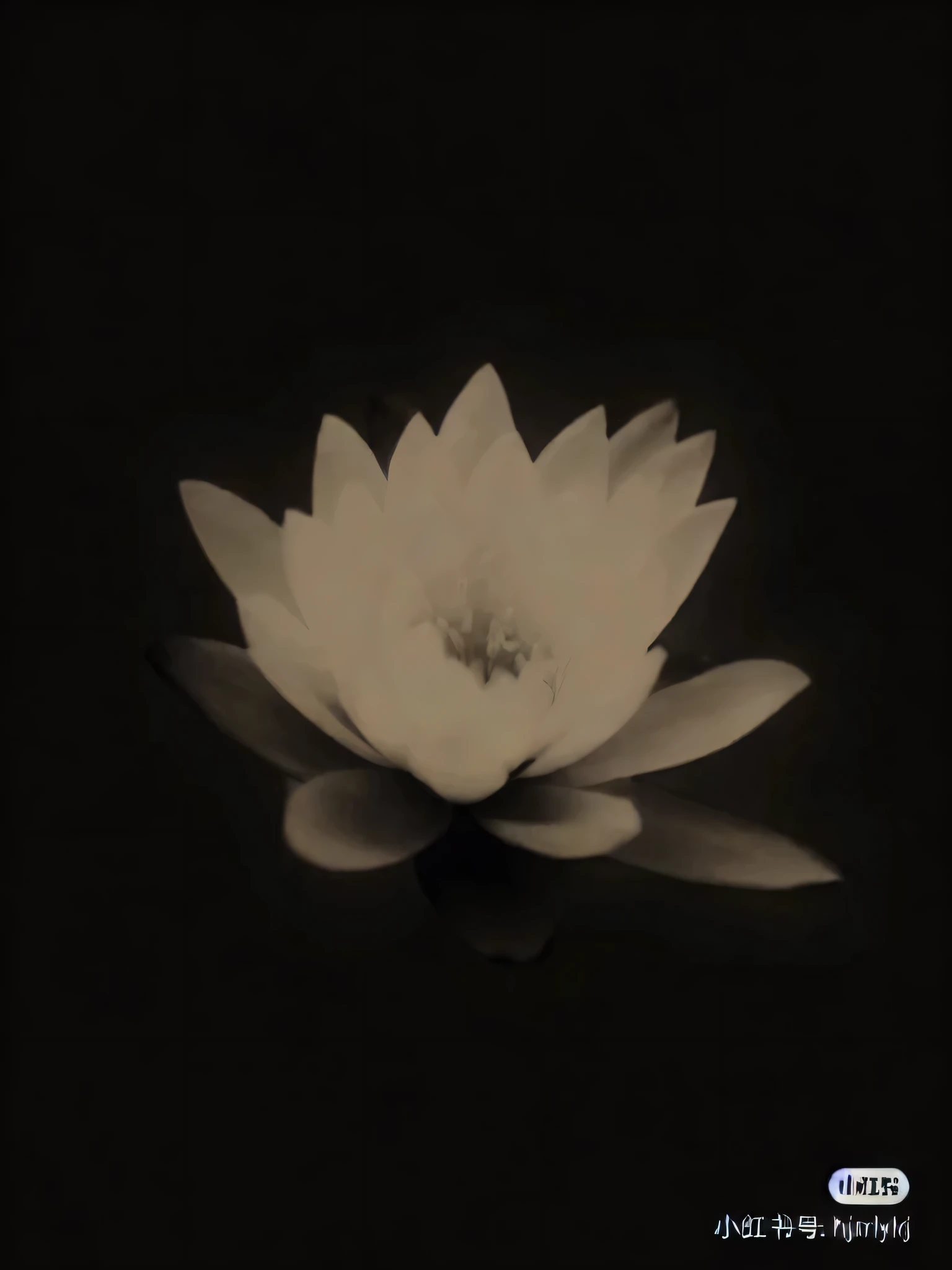 there is a white flower that is sitting in the dark, 蓮flower flower, 蓮flower, black 蓮flower, sitting on a 蓮flower flower, standing gracefully upon a 蓮flower, glowing delicate flower, 蓮flower petals, Floating in a powerful zen state, reflecting flower, nice images, In the center of the image, flower, Water Lily, Edward Steichen, lily, lily flower