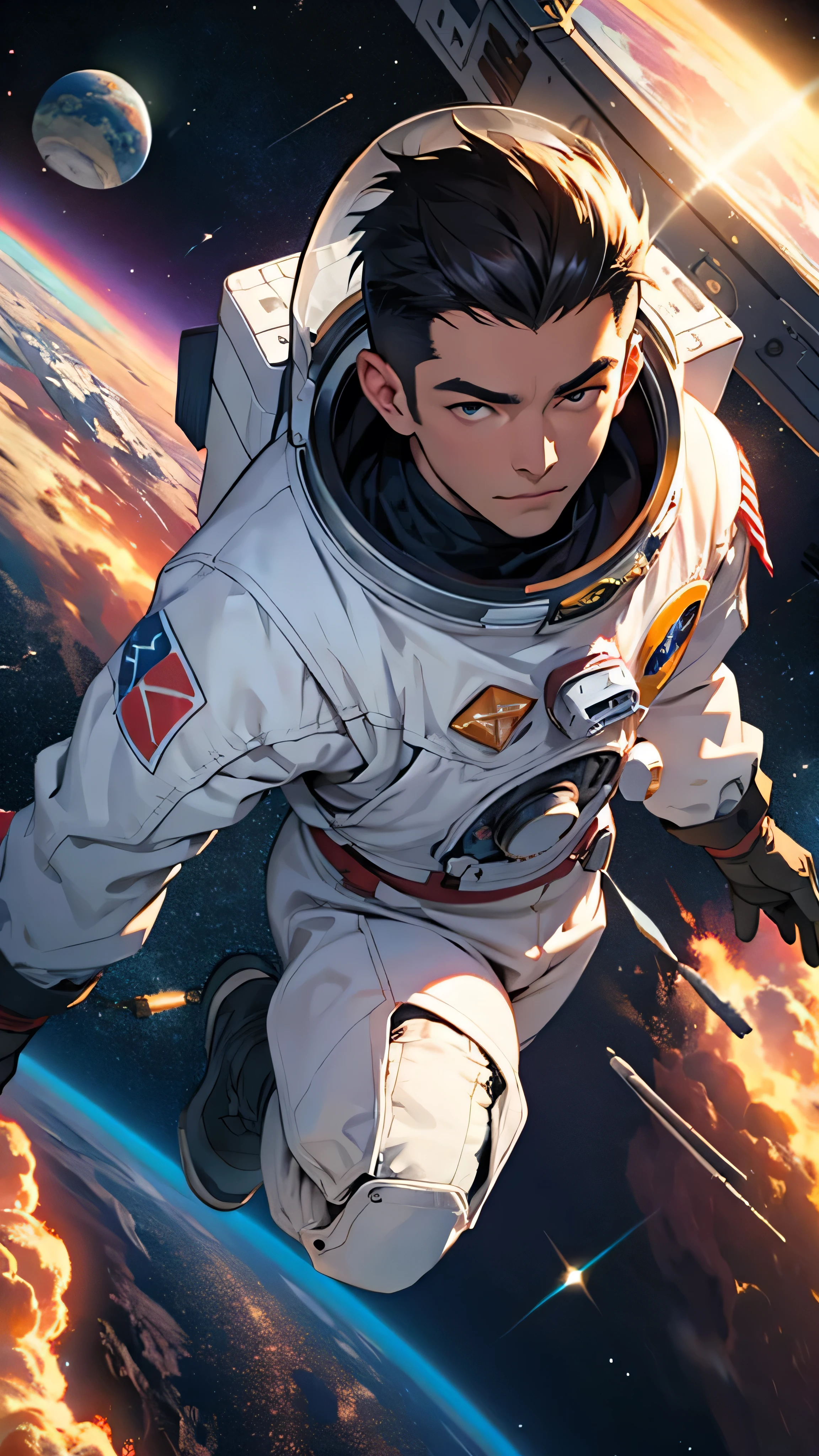 man on space 