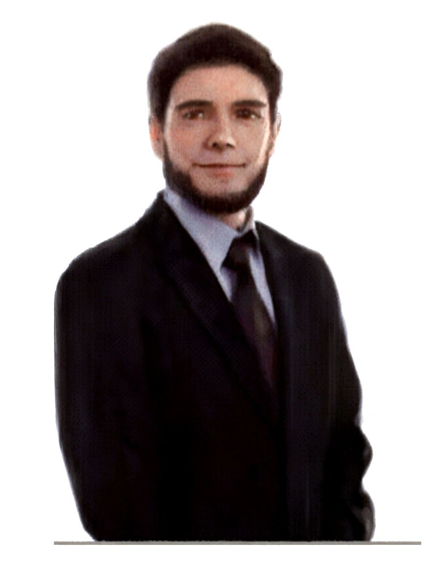 Man in suit smiling with beard