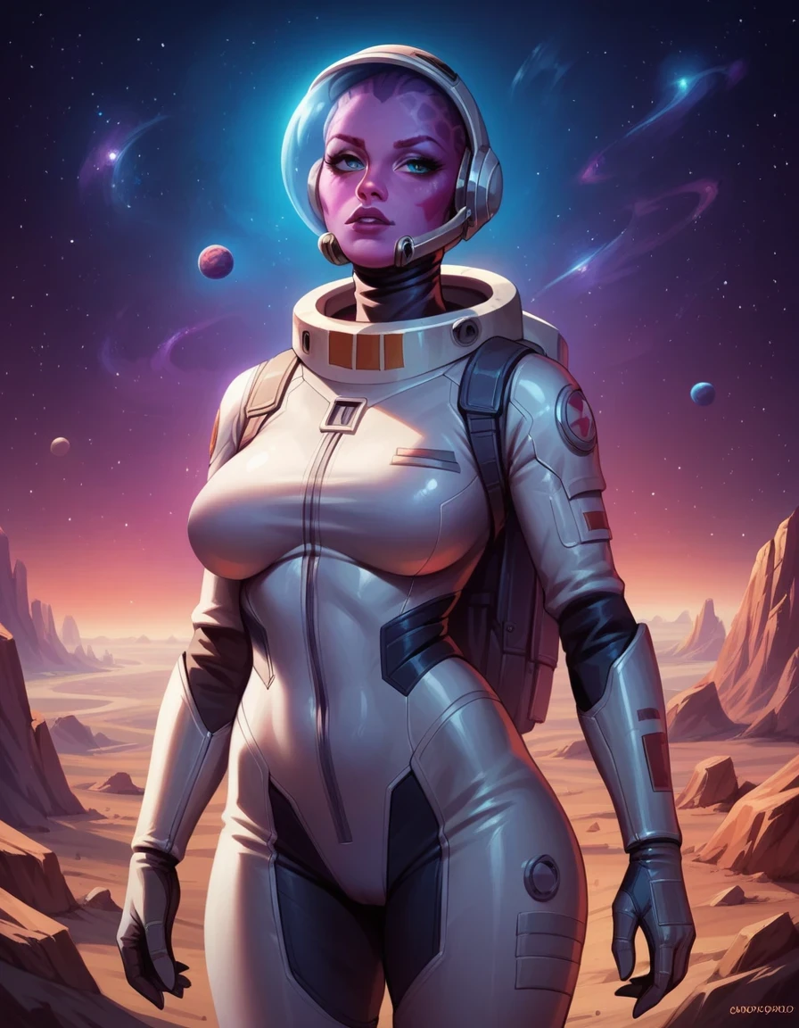 score_9, score_8_up, score_7_up, score_6_up, 0ut3rsp4c3, star (sky), spacesuit, 1girl, alien, bfd