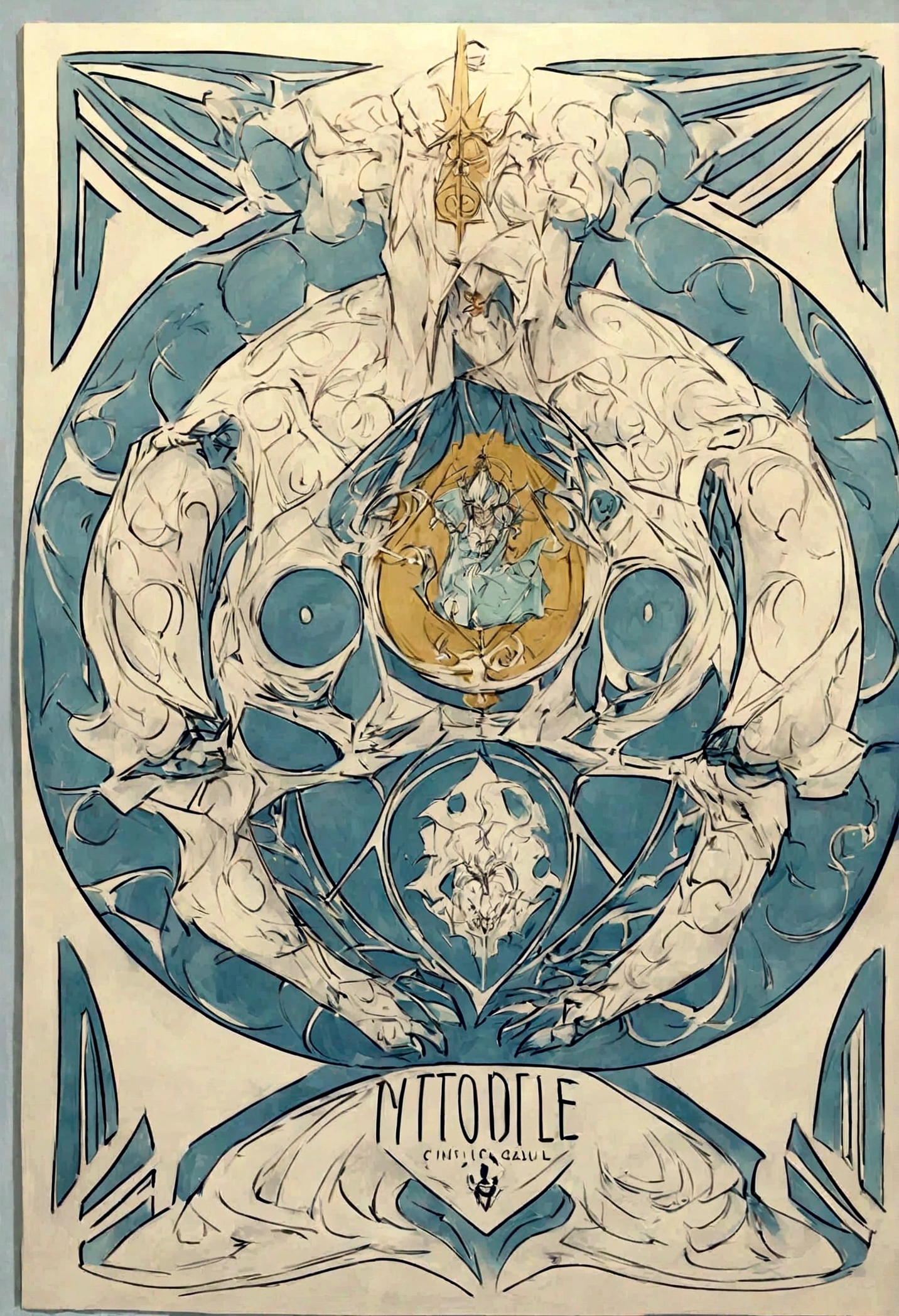 logo marca da letra "N" na cor cinza azul com fundo branco, tema nordico, epico, mitologico