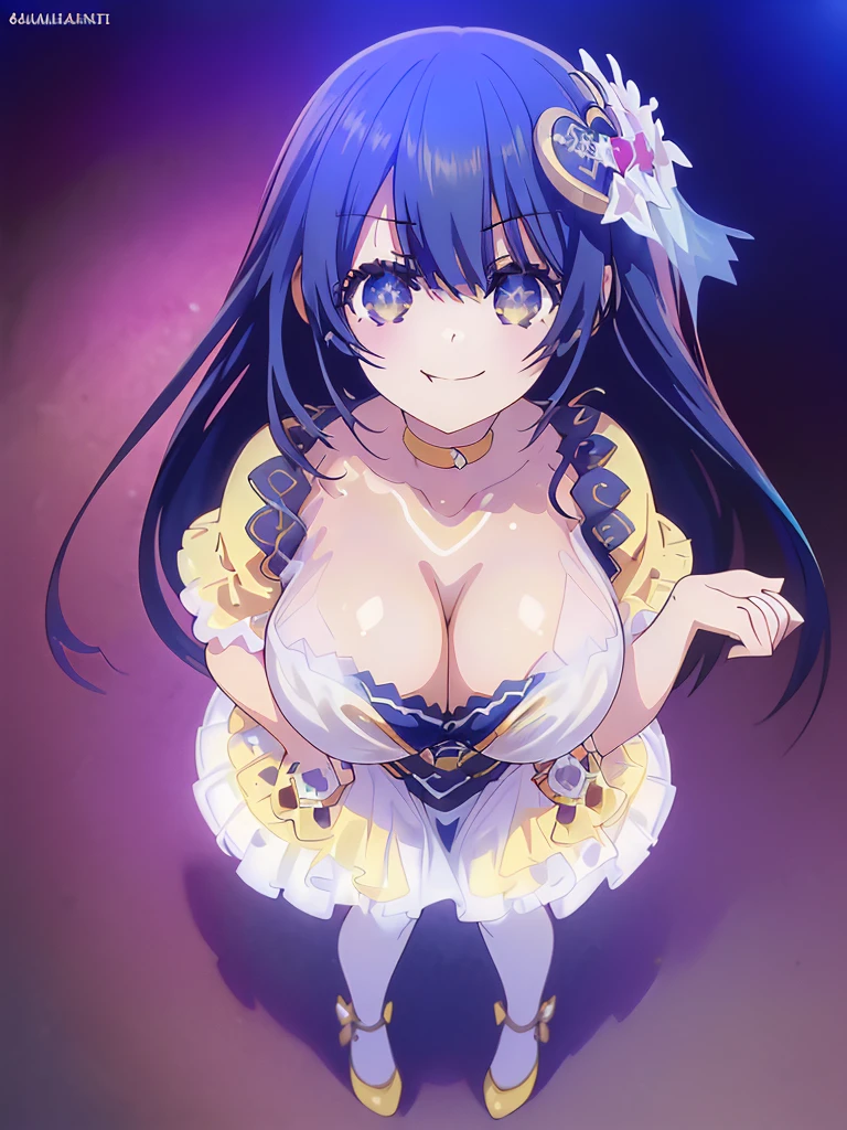 gran calidad ++ Extremely detailed high resolusionolution, very aesthetic, ojos expresivos, (((Cara perfecta))), (((face symmetrical))), ((good anatomy)), (((manos perfectas))), (((8k))), UHD, Fondo de pantalla HD, (((alta calidra detallada, (((((1girl)))))), solamente, Obra maestra, La mejor calidad, high resolusion, Altamente detallado, (illustration), hermosos ojos detallados, (((combatant))), (((((1girl))))), ((((fullbody)))), ((((Girl with characteristics of Miku Izayoi and Hoshino Ai)))), (((Hoshino Ai))), (((fusion))), (((agglutination))), Combination, (((hembra madura))), (((manos en los pechos hipig))), (((hombros estrechos))), (((cintura estrecha))), (((They are smiling))), Cabello largo, enorme, Jardin de un castillo, (((gigantic breasts))), (((mature female))), Obra maestra, mejor calidad, ((Obra maestra)), ((mejor calidra descarrilado)), Parte superior del cuerpo, {{{agglutination}}}, Pose con las manos en las caderaira la cara de la persona))), (((mirada cara a cara))),