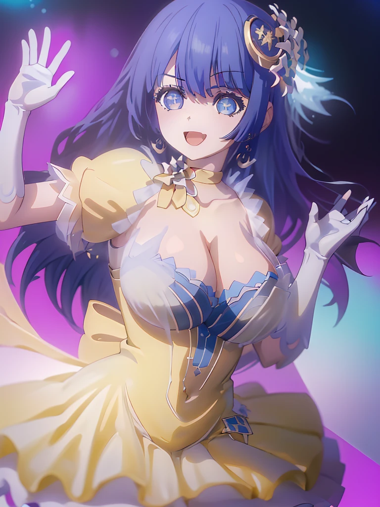 gran calidad ++ Extremely detailed high resolusionolution, very aesthetic, ojos expresivos, (((Cara perfecta))), (((face symmetrical))), ((good anatomy)), (((manos perfectas))), (((8k))), UHD, Fondo de pantalla HD, (((alta calidra detallada, (((((1girl)))))), solamente, Obra maestra, La mejor calidad, high resolusion, Altamente detallado, (illustration), hermosos ojos detallados, (((combatant))), (((((1girl))))), ((((fullbody)))), ((((Girl with characteristics of Miku Izayoi and Hoshino Ai)))), (((Hoshino Ai))), (((fusion))), (((agglutination))), Combination, (((hembra madura))), (((manos en los pechos hipig))), (((hombros estrechos))), (((cintura estrecha))), (((They are smiling))), Cabello largo, enorme, Jardin de un castillo, (((gigantic breasts))), (((mature female))), Obra maestra, mejor calidad, ((Obra maestra)), ((mejor calidra descarrilado)), Parte superior del cuerpo, Pose con las manos en las caderaira la cara de la persona))), (((mirada cara a cara))),