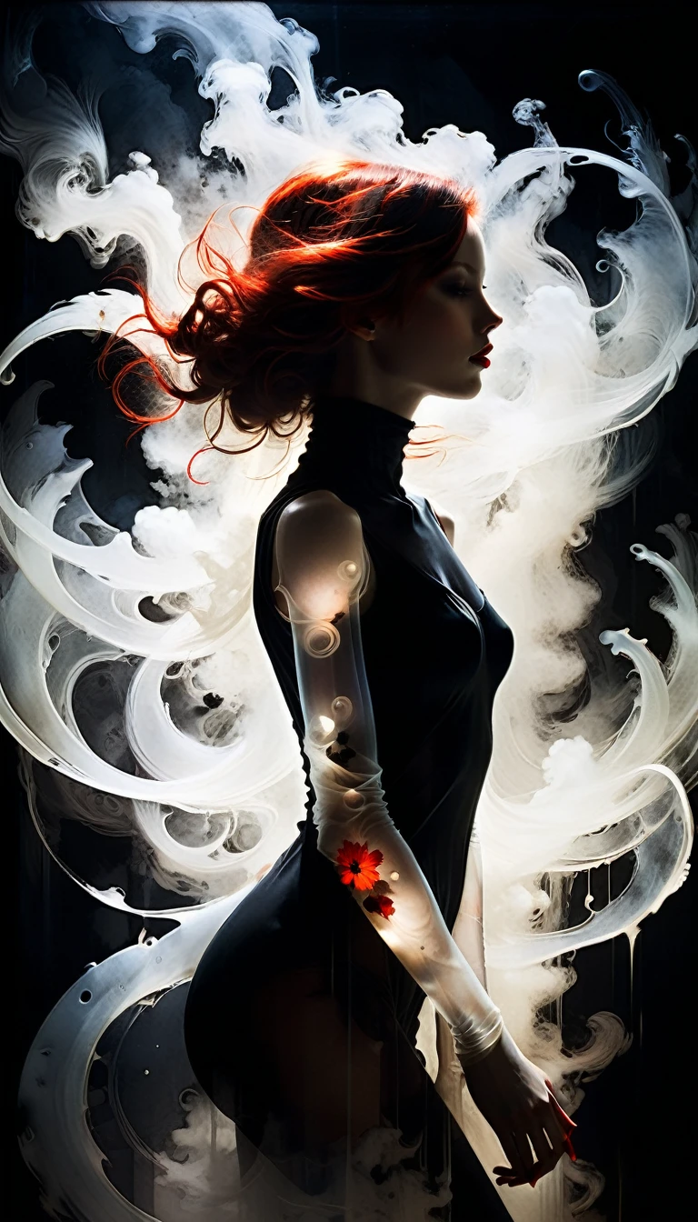 (in style of John Bauer:0.8),in style of Ashley Wood,in style of Lillian Bassman,
1girl,(black silhouette body:1.2),(translucent arms:3.0),it was as if there was a nebula swirling in it,(nebula's glowing arms:1.3),black_background,character cutout,red eyes,
BREAK
Detailed,(darkness:1.4),(very detailed shadows:1.3),absolute shadows,absolute darkness,absurd forms of artistic expression,