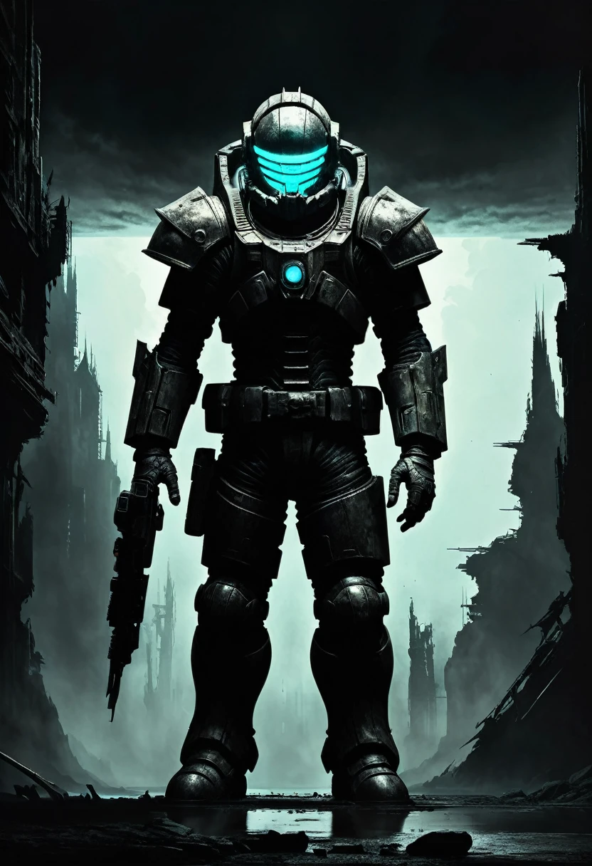 (stills from the game dead space. ishimura's spaceship. main character isaac) dark fantasy. epic fantasy. beautiful cinematic pop art painting, gothic, minimalism, psychedelic. dark eerie horror, something out of this world, a monster with a hellish look, perfect composition, incredibly beautiful. volumetric cinematic ideal light, chiaroscuro, award-winning photography, masterpiece, oil on canvas in the style of frank frazetta, aykut aydogdu, pino daeni, charlie bowett, albert joseph penaud, ray caesar, tetsuya ishida. zdzislaw beksinski. rembrandt. paul gauguin. ralph giger raphael, caravaggio, greg rutkowski, beeple, beksinski, giger, ultra hd, realism, bright colors, high detail, uhd image, pen and ink, perfect composition.