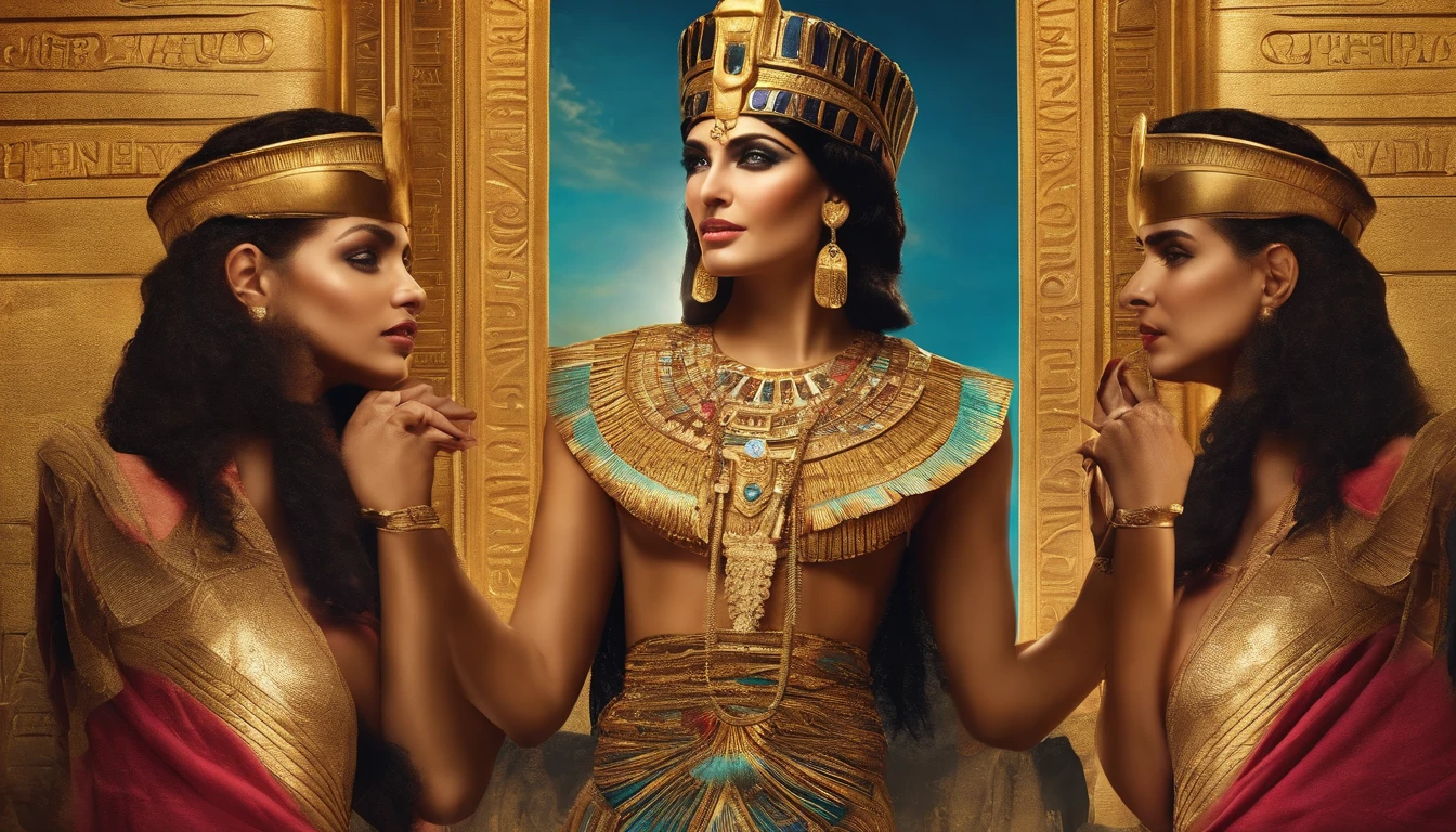 Book cover with Cleopatra and an Emperor of Egypt posing for the promotion of a slimming book