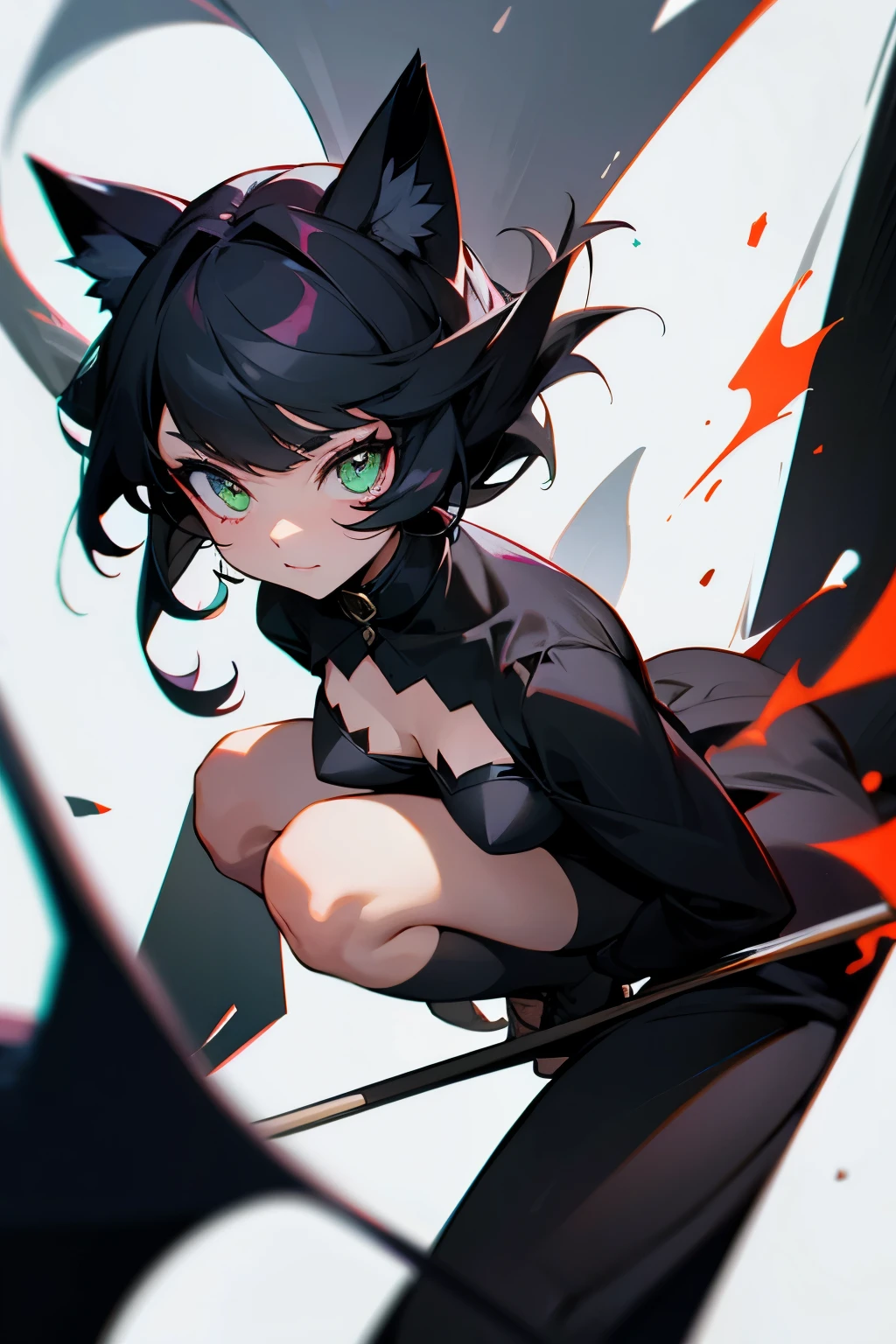 half black cat girl