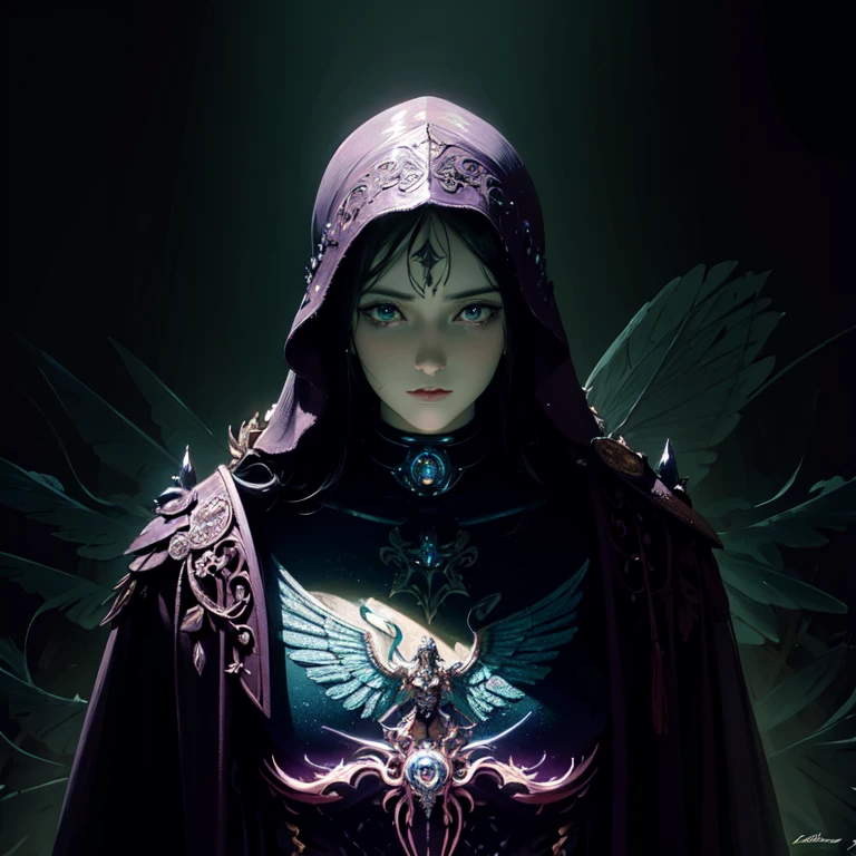 (masterpiece, best quality:1.3),extremely high detailed, intricate, 8k, HDR, wallpaper, cinematic lighting, (universe), glowing, armor, glowing eyes, mecha, large wings,