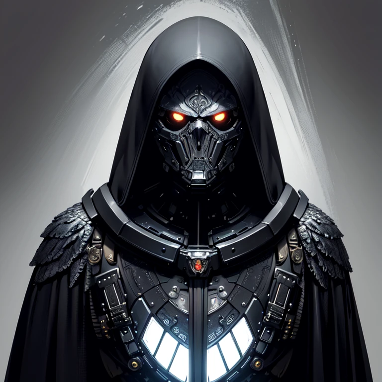 (masterpiece, best quality:1.3),extremely high detailed, intricate, 8k, HDR, wallpaper, cinematic lighting, (universe),gun,(shooting position), glowing, armor, glowing eyes, mecha, large wings,   