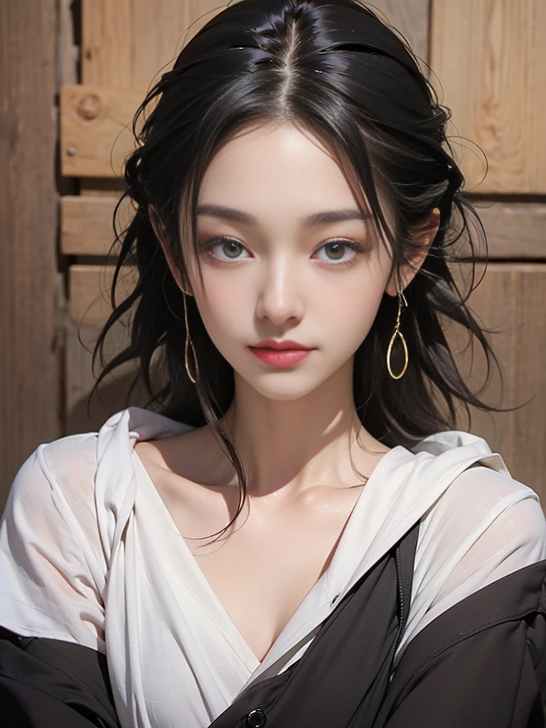 Zerg Queen Beauty: Langlinger, 18 years old, goddess, messy hair, Oil, painting, beautiful Perfect face, soft skin, Perfect face, Oka Yasutomo&#39;s style, Large Breasts, Add light purple and purple, Add light red, Intricate details, Startup Screen, 8k resolution, masterpiece, Sleepy, running服, shorts, running shoes, (coastal, Wide sandy beach:1.3), running, sprint