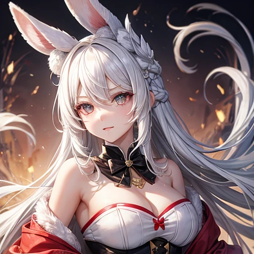 White Hair Girl, ,Rabbit, Half Dragon