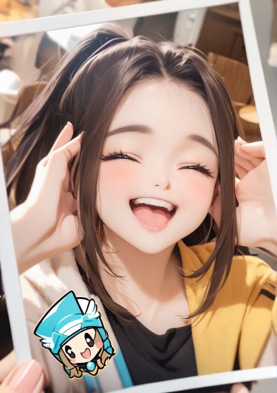 cici from the mobile legends game, in a happy pose, happy photo, cute photo