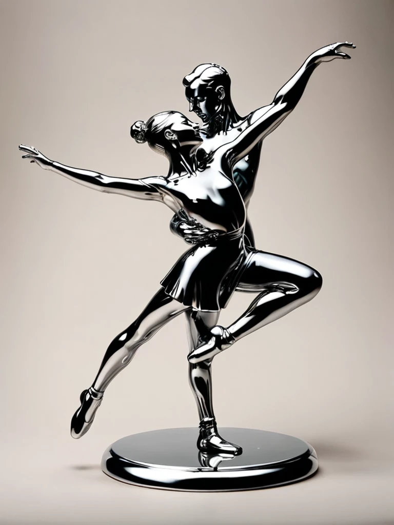 ral-chrome, figurine of 1boy and 1girl dancing ballet