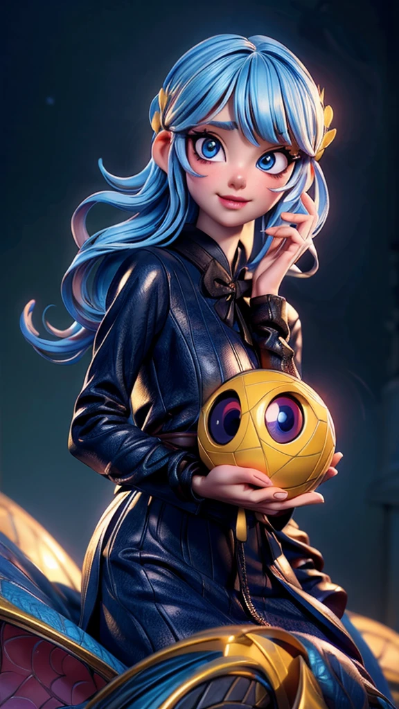 a girl riding a giant spider, beautiful detailed eyes, beautiful detailed lips, extremely detailed eyes and face, long eyelashes, school uniform, fantasy, (best quality,4k,8k,highres,masterpiece:1.2),ultra-detailed,(realistic,photorealistic,photo-realistic:1.37),vibrant colors,dramatic lighting,cinematic,highly detailed,award winning,digital painting,concept art,surreal,ethereal