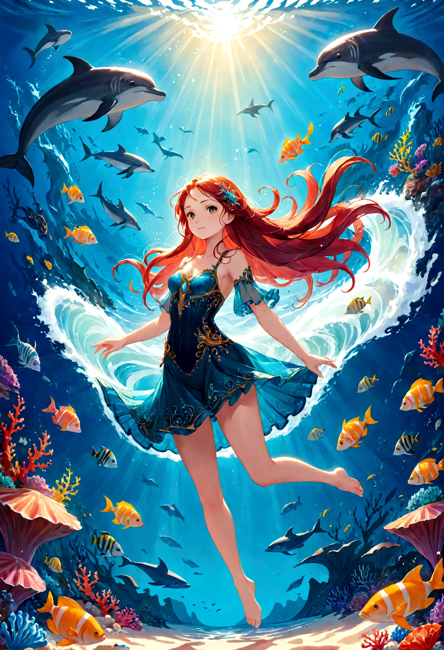 (((pixar style with dark fantasy creature of sea-coral-angel CG animetion:1.3))), (flying in the sky with stunning strength pose:1.2), ((sparkling light falling down:1.1)), end of the apocalypse wish, beautiful colorful rich colors, dark cyan white and dark cyan aqua of beautiful pixel glow, (((intricate insane details:1.3))), (((intricate fine details:1.3))), (((beautiful sad masterpiece:1.3))), very detailed and complex digital paint, (((nice detail quality:1.3))), (((disney pixar inspire:1.3))), impeccable quality, highest quality, highly quality, best quality, stunningly beautiful visual quality of dark fantasy background.