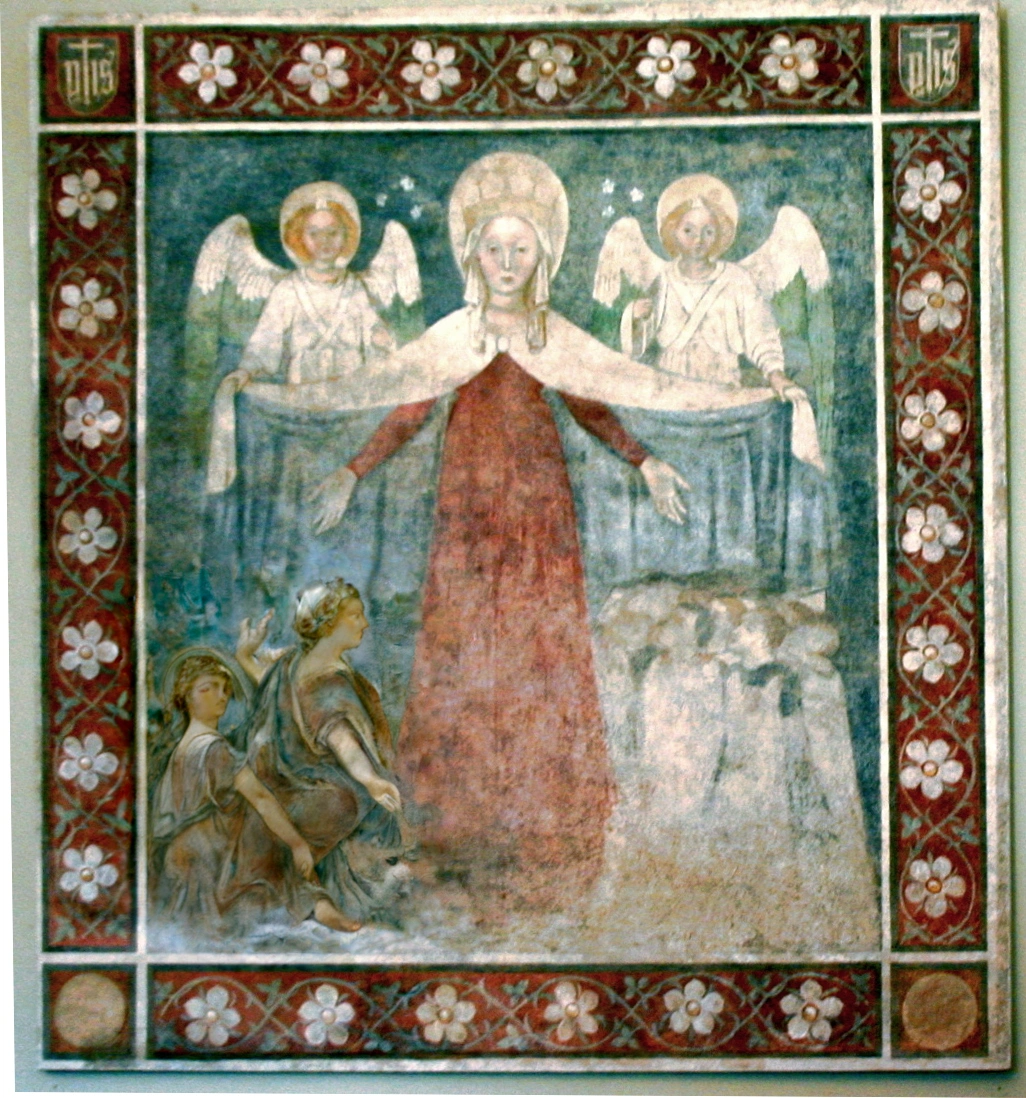 detailed magies, affresco style painting