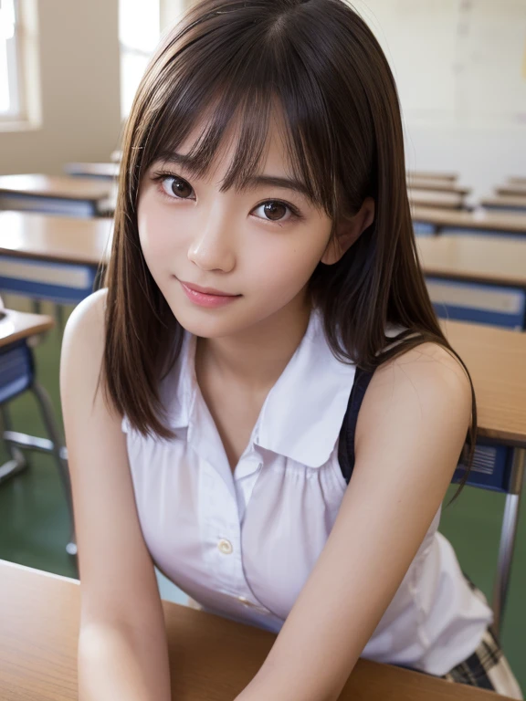 (Tabletop:1.3, Photorealistic:1.4, 8k), highest quality, masterpiece, 超A high resolution, Perfect dynamic composition, Highly detailed skin、eye、Face Texture:1.3, In the classroom, One Girl, Cute Sexy High , Tilt your head, ((I love you so much:1.35)), Fair skin, ((A high school girl's blazer uniform with an open chest:0.8)), ((Big in good shape:0.6, Open Valley:0.55)), 美しい青いeye, Beautiful erotic eyes:0.6, (Tears of joy:1.25, Hold the gift box in front of your chest with both hands.:1.2), Sexy Face:0.4, blush:1.1, A taste that exudes beautiful eroticism:1.1, Duck Mouth, Beautiful feet, (Too erotic:1.08)