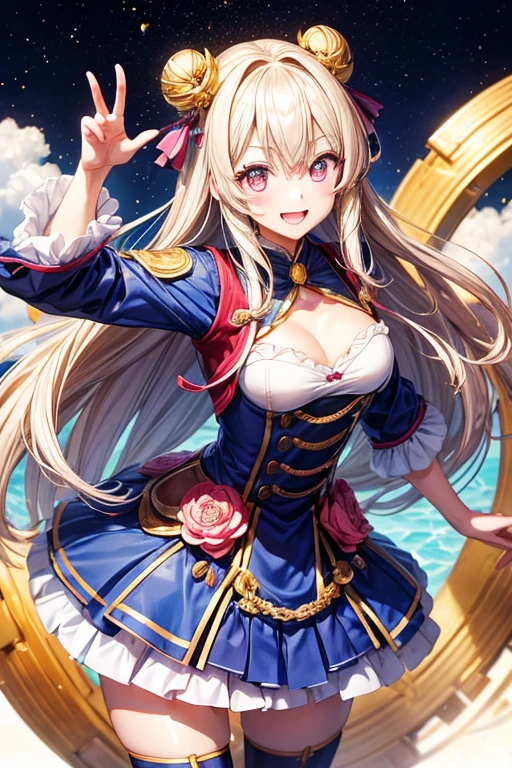 プレートアーマーを着たbeautiful金髪の女性,Brave,cute,smile,smileがcute,beautiful