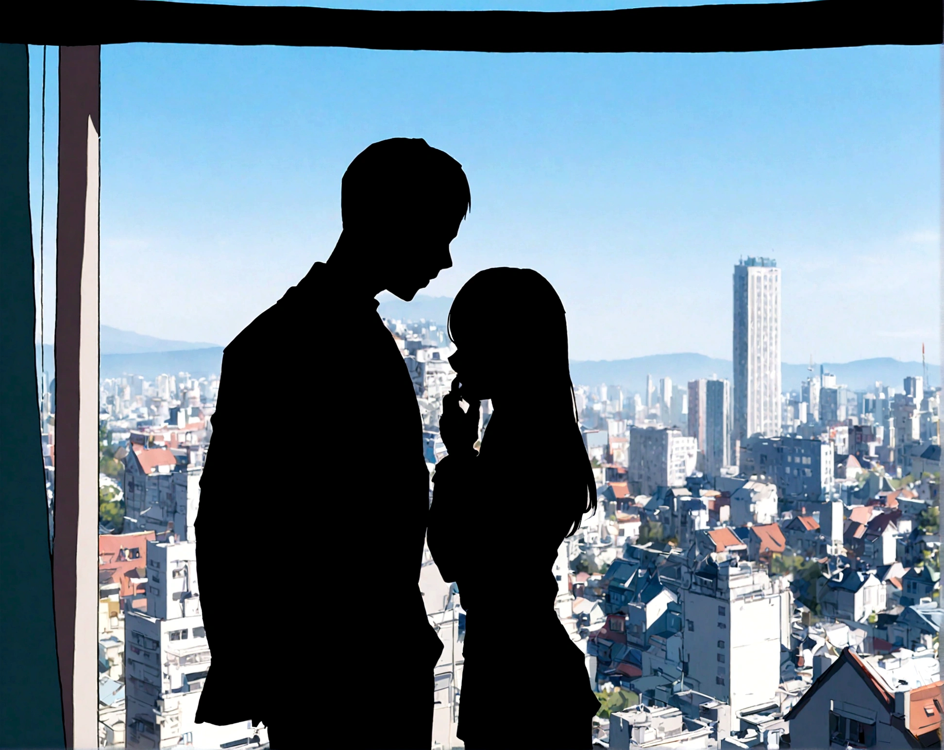 A friendly couple、An illustration