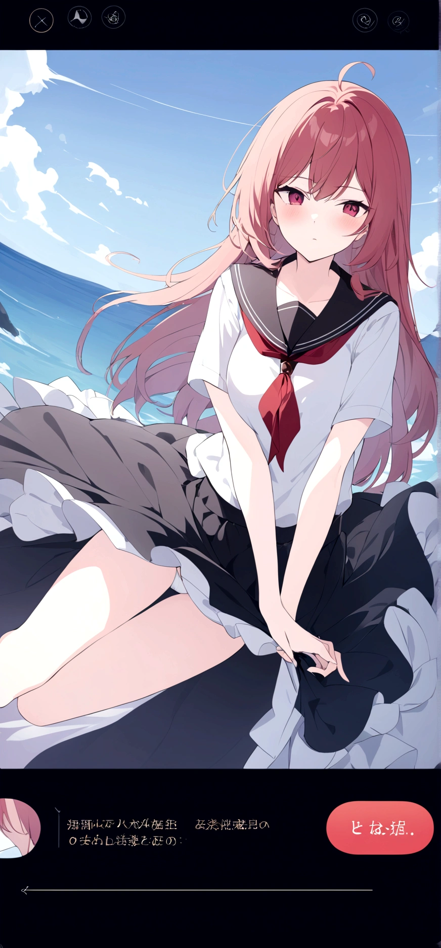 A strong wind exposes her white cotton panties、A strong wind exposes her white cotton panties、Kyoko Otonashi Maison Ikkoku Low Angle、Long skirt、強風でHolding the flipping skirt with your hand、A strong wind exposes her white cotton panties、:((Holding the flipping skirt with your hand))
