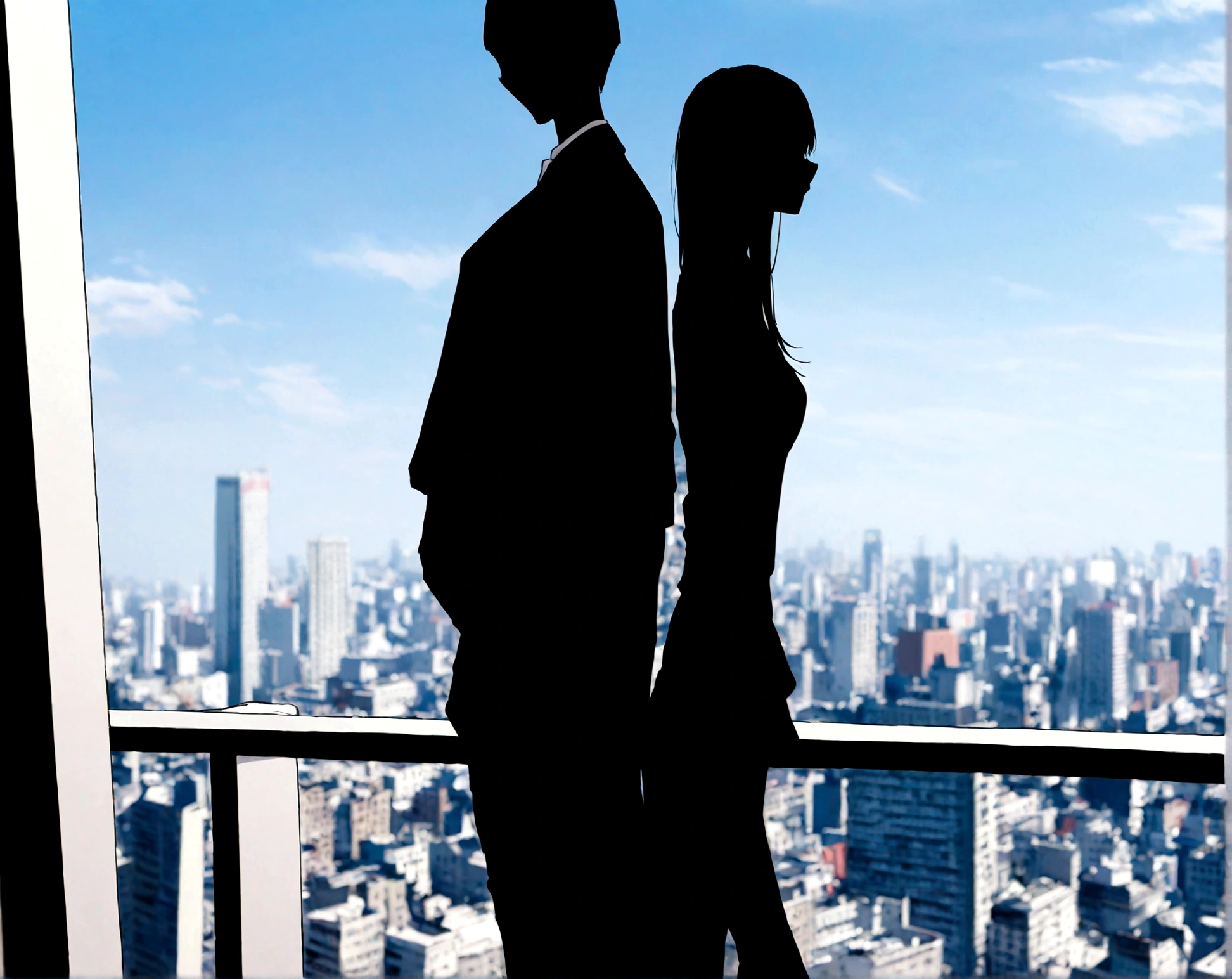The wicked couple、facing in opposite directions