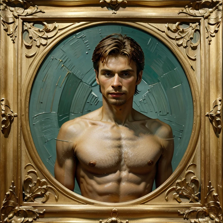 oleo al relieve de Rudolf Nureyev contemporaneo estilo Vincent Van Gogh