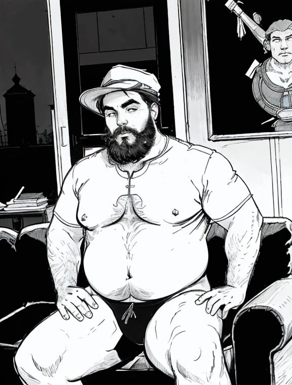Mostrar todo o corpo completo na Fotografia, ele veste camisa social com detalhes florais havaiano, He doesn't use photo-centric dynamic teapot, Just chubby chubby huge belly, Morbid and protruding belly, Man with beard and red hat is sitting on an elegant sofa, janelas grandes de vidro, Plantas estilo Urbam Jungle No Environment, gordura, Rolic and full-bodied body, Eric Cartman na vida real, papai que, papai gostoso, obeso, barba grande, Jantar completo filmado, de (SFW) Seguro para o trabalho, carne suculenta, Close-up de corpo inteiro na fotografia, Fotografia completo, corpo inteiro disparado de perto, gesturing with your hands, coxas abertas extremamente grossas
(deslizamento da genital Masculino glande peniana)), ((transbordamento da genital Masculino glande peniana detalhada alongado)), Contorno da genital na roupa enorme, Glande real, ((deslizamento da genital Masculino glande peniana realista enorme, detalhada gigantesco, real
   (Holli faria)