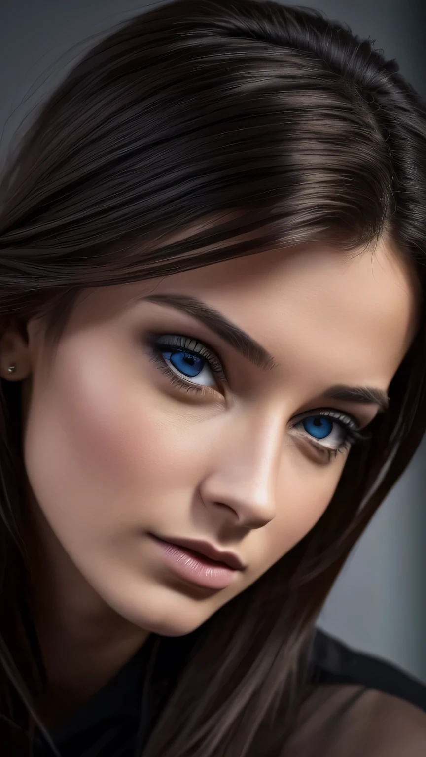 une jeune fille de 25 ans et ,1 bel homme, cheveux noirs, Russie, beau visage, Beau visage,visage parfait, Surrealist, vue de face, photo-realistic,Photo 8K