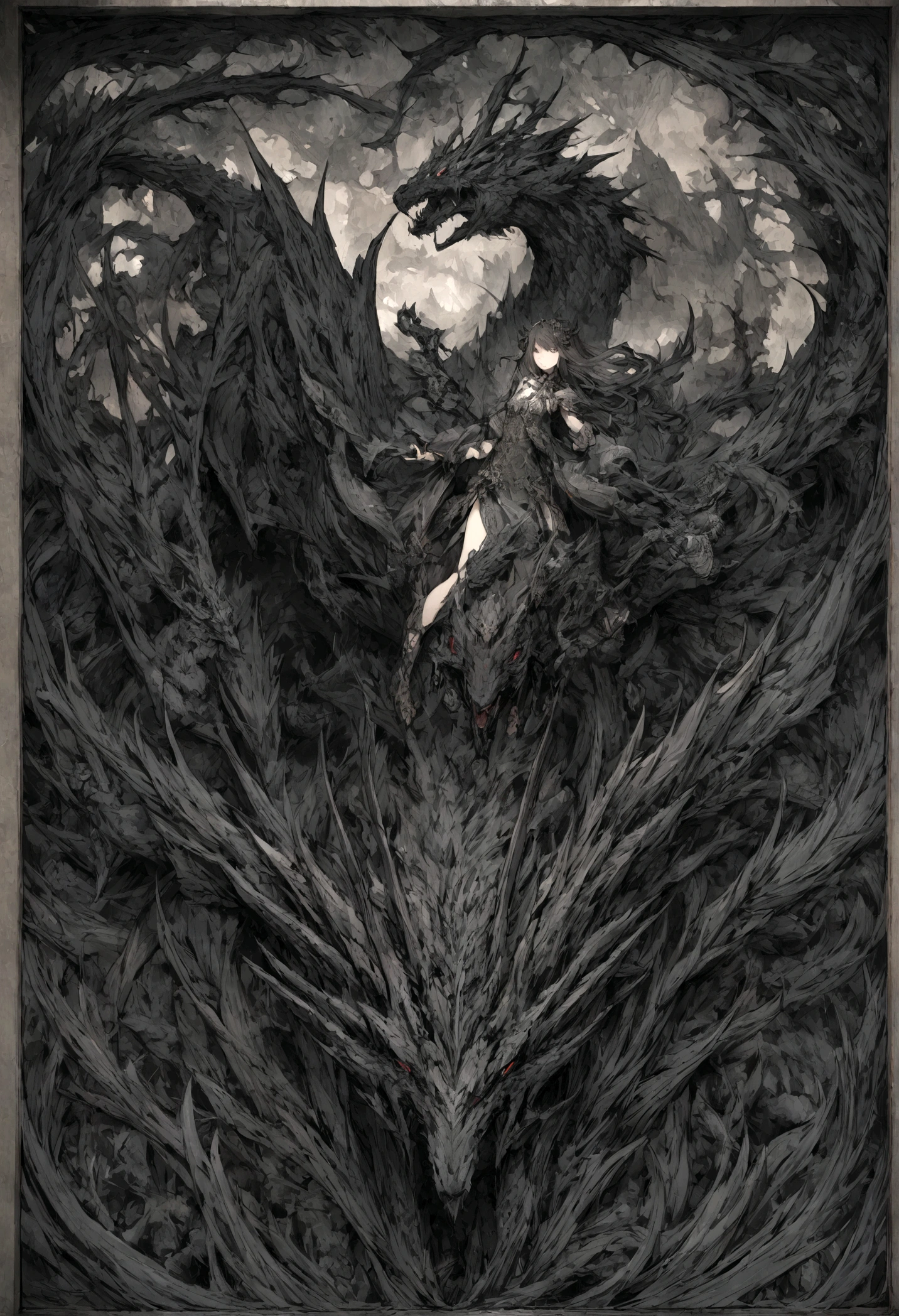 Controlling the Black Dragon,dark,girl