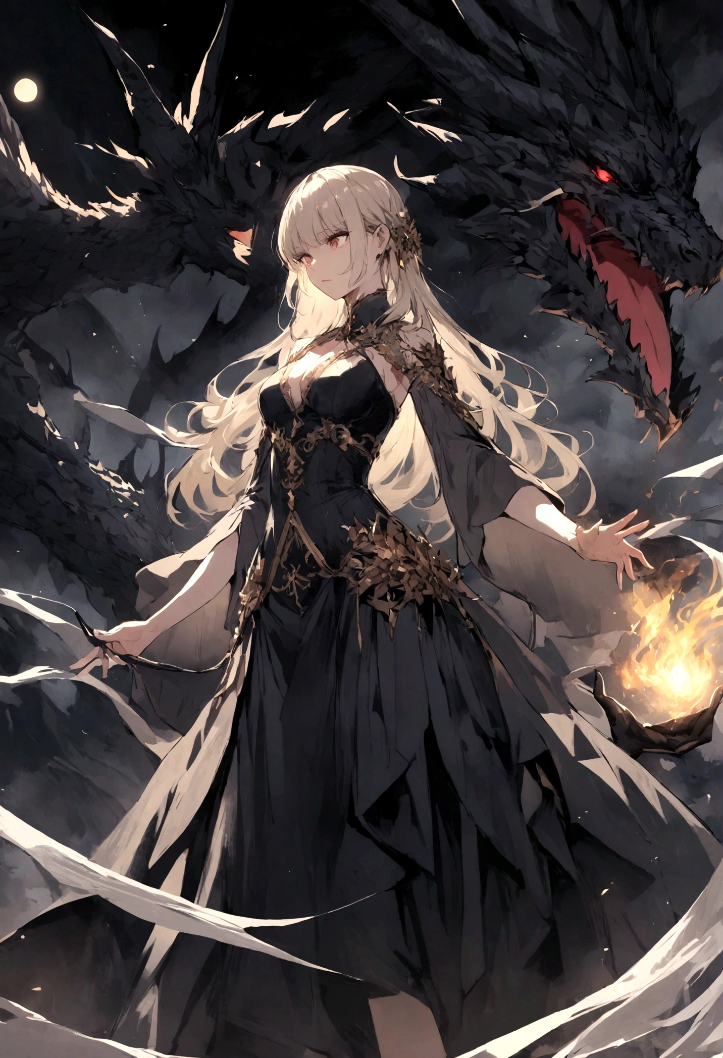 Controlling the Black Dragon,dark,girl