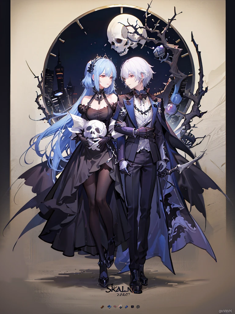 jack skellington and sally in love in jack's strange world