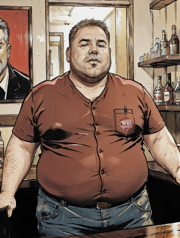 RAW, realistic photo of a Make a man obese
This man must be wearing red clothes.
He must be inside a bar
He's drinking beer
Ultra realistic photo, qualidade 8k, fullhd