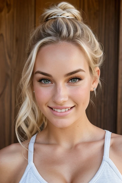 1fille, Paige Spiranac, random hairstyle, athletic body, parfait beau visage, beautiful Realistic eyes, peau claire, detailed skin texture, gros seins naturels, seductive smile, concentrate, Elle a l'air incroyable, holding a coffee cup, Single sofa, maison commune Photo brute, la plus haute qualité, (chef-d'artwork: 1.3), highly detailed RAW color photo, photo professionnelle, extremely detailed 1080p CG wallpaper unit, photo-Realistic, Realistic,