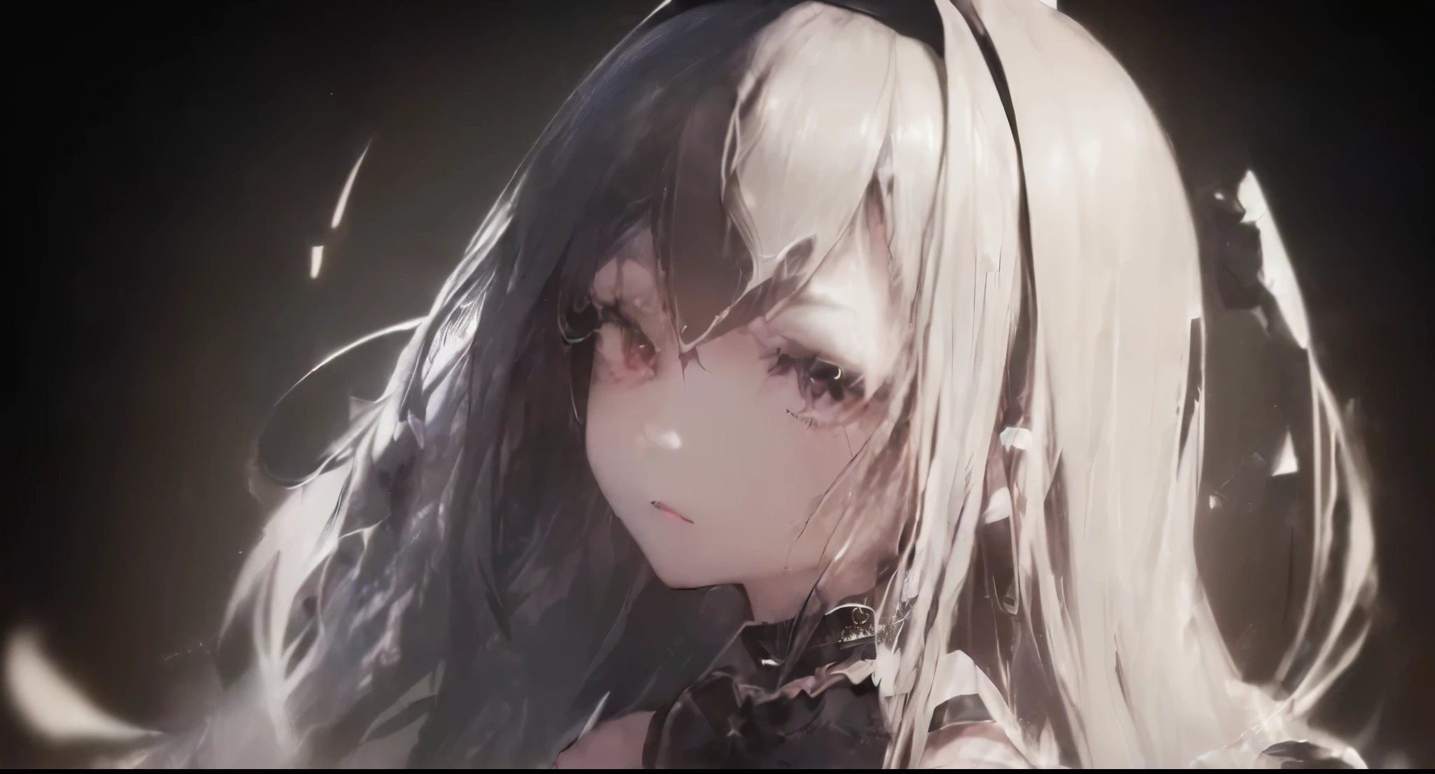 (Silhouette Art, Cut:1.6)
((( Cut art,A world where only black exists:1.3)
,girl1人,alone,
(girl,Contour:1.2),white, The face is clear and beautiful,
rest
(Destroyed world background)
Textured glass background,Insanity,Feeling fear、