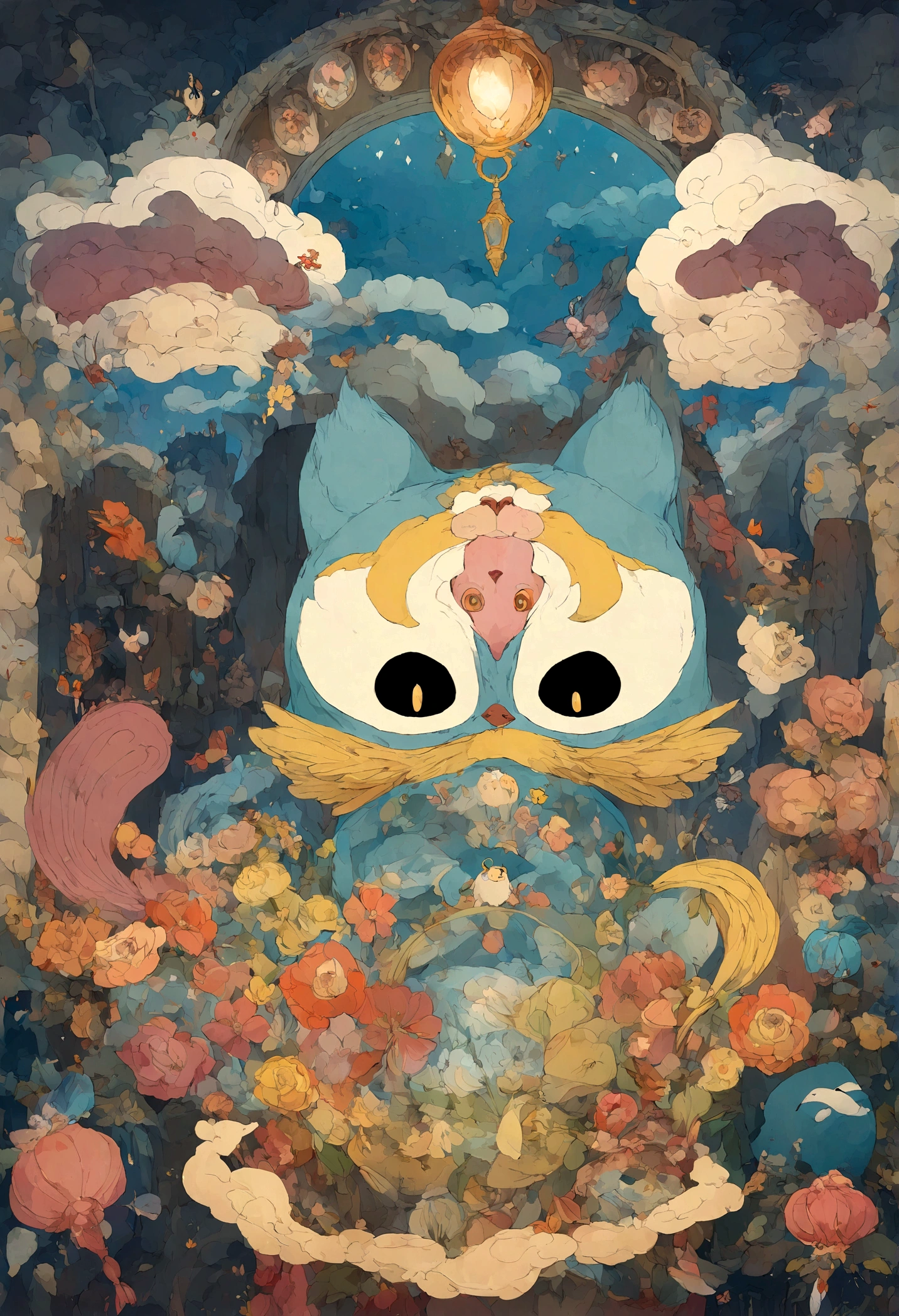 super gato, studio_ghibli_anime_style style, 2d