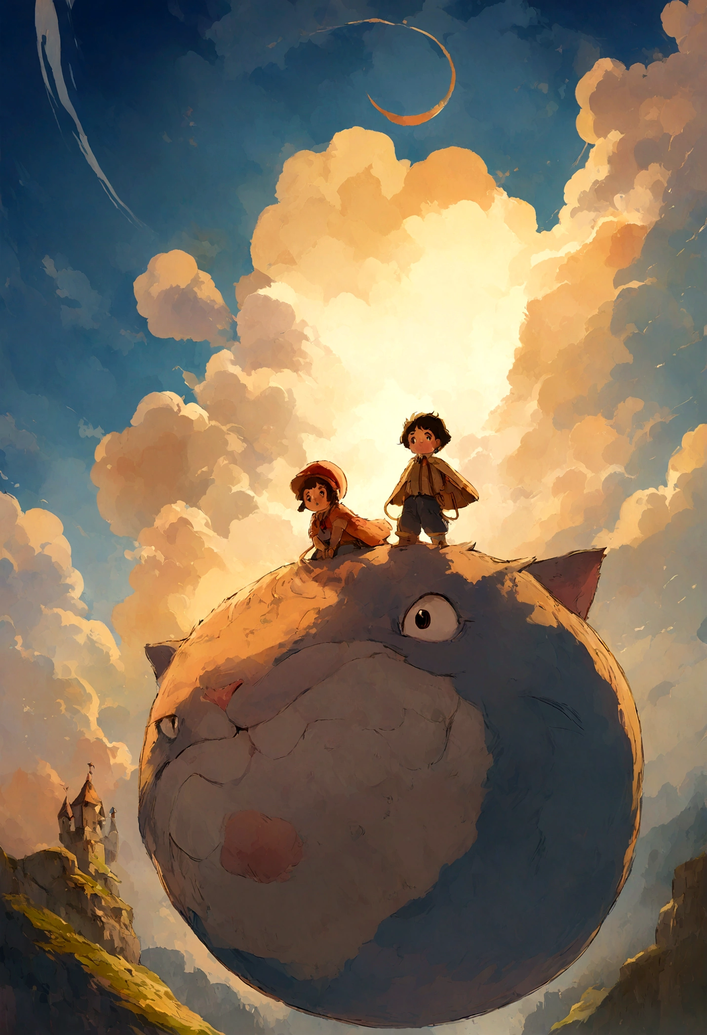 super gato, studio_ghibli_anime_style style, 2d