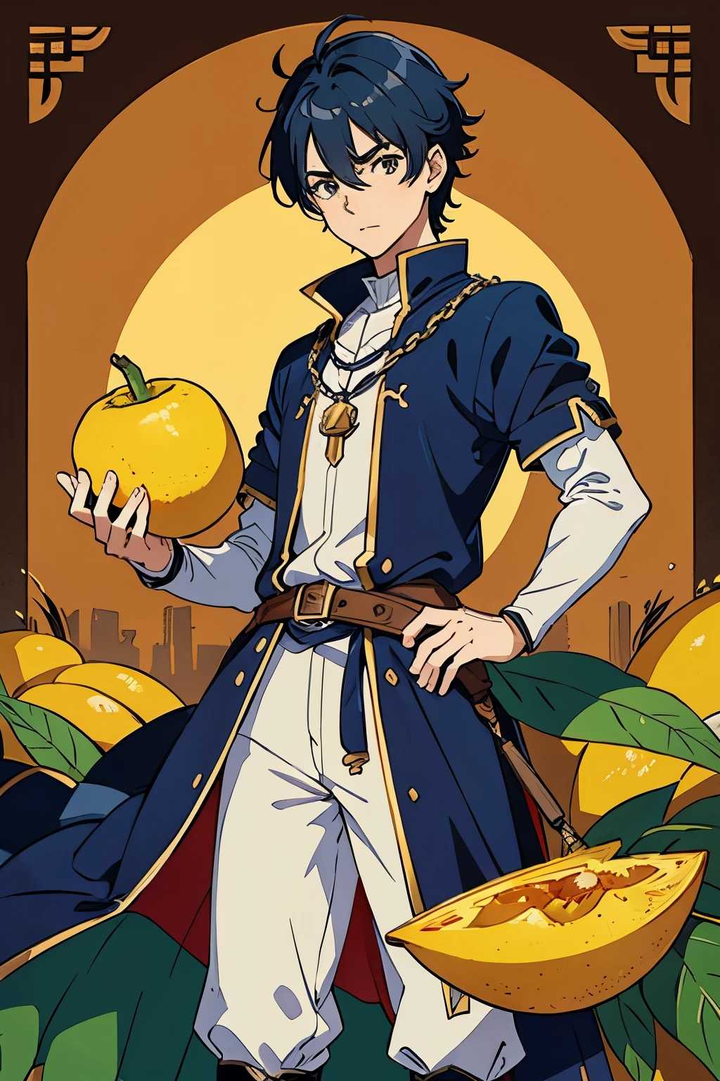 Cavaleiro, jovem, menino, lanceiro, medieval, anime, mango.