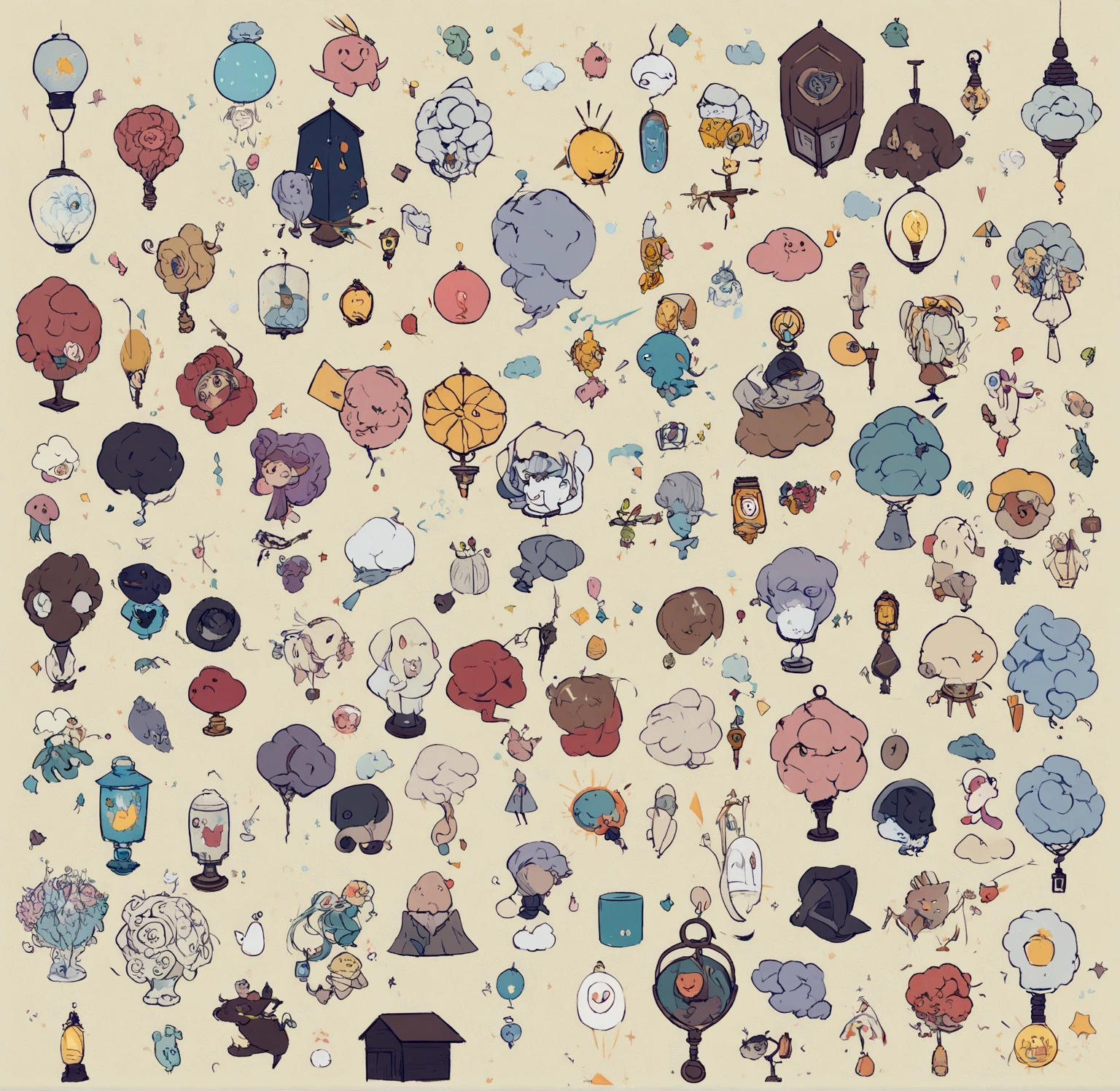 a lamp with a brain inside and a lamp with a brain inside, chuva de ideias, Intelligence, electric chuva de ideias, dispositivo completo, por Matt Cavotta, pensamento de design, light bulb, melhor em estoque da Adobe, hd illustration, SVG illustration, icon for an AI application, em fundo claro, por Alexander Brook, artificial Intelligence logo