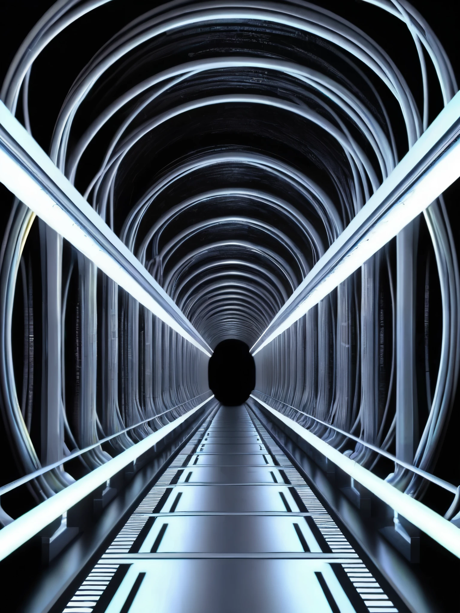 tunel, imagen fondo futurista, cables, Symmetrical image, cyberspacio