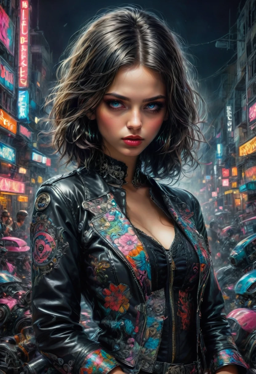 bad Girl, Mean Girl, cool Girl, by Gotik, best quality, masterpiece, very aesthetic, perfect composition, intricate details, ultra-detailed