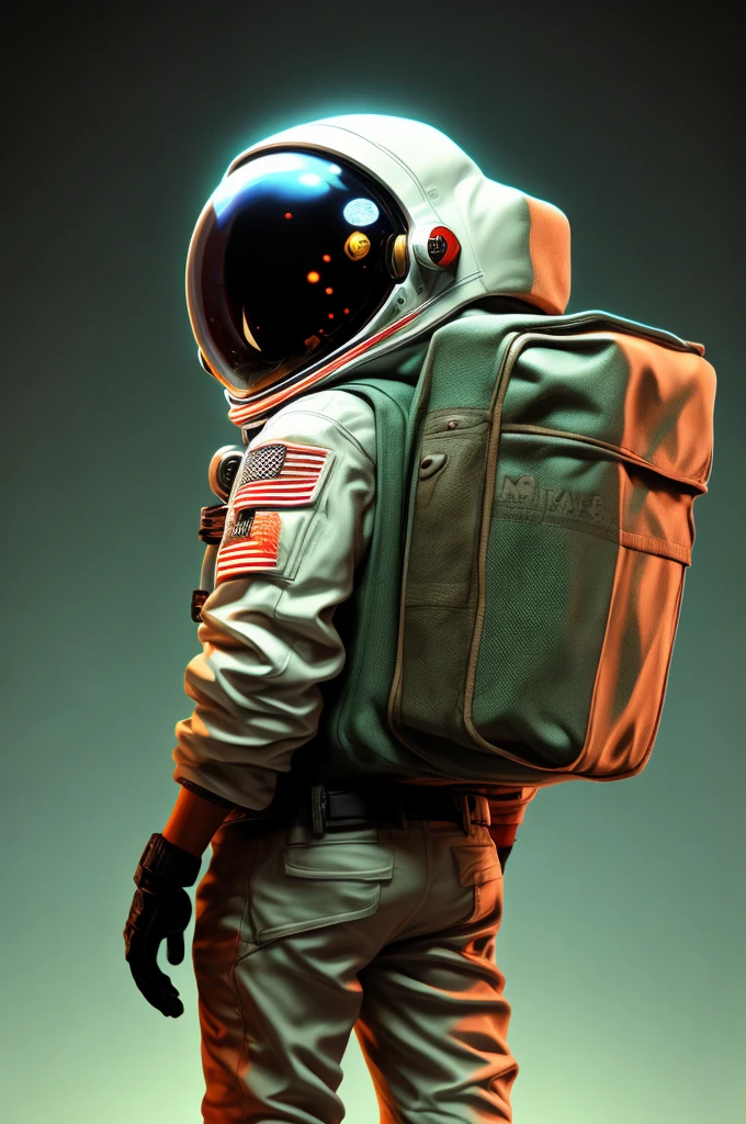 A male astronaut, hyper-maximalism, grunge, surreal, There's a fire in my gut, a map in my mind, and a target on my back. They can call me stubborn, but I call it relentless.. dark green lighting, surreal, maximalist detail, ultra unique natural textures, slight imperfections, vray
