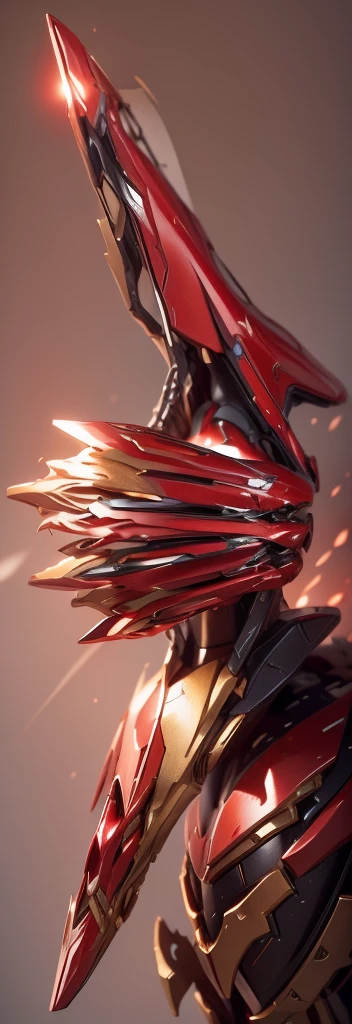 Color changes to red,The chest is mainly red, Red and Gold(Ensure its layering and armor texture,There are a lot of mechanical textures,Red as main color,Gold as a secondary hue,Need to appear around the body)