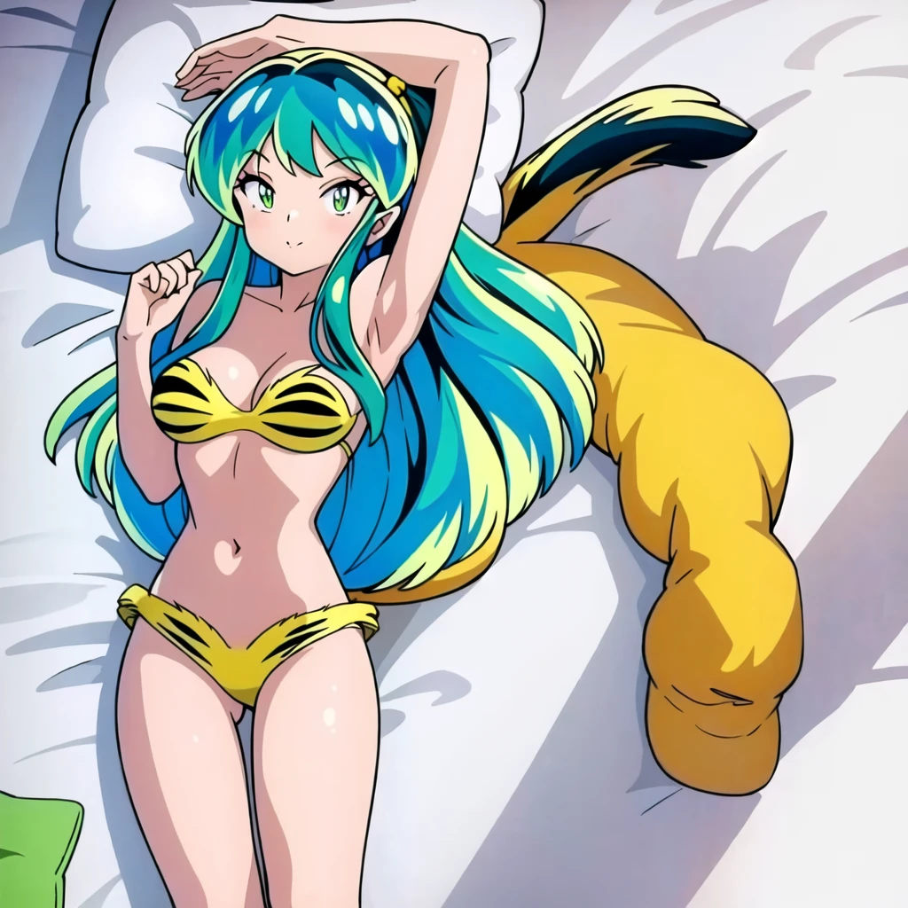 ram invader, bikini, Tiger Stripe, breastfeeding, , Hand Jaw, Lying on top of a man, (NSFW: 1.2)