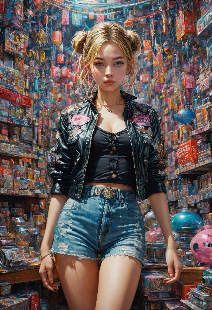 bad Girl, Mean Girl, cool Girl, Man clothing, by hiroya oku, best quality, masterpiece, very aesthetic, perfect composition, intricate details, ultra-detailed