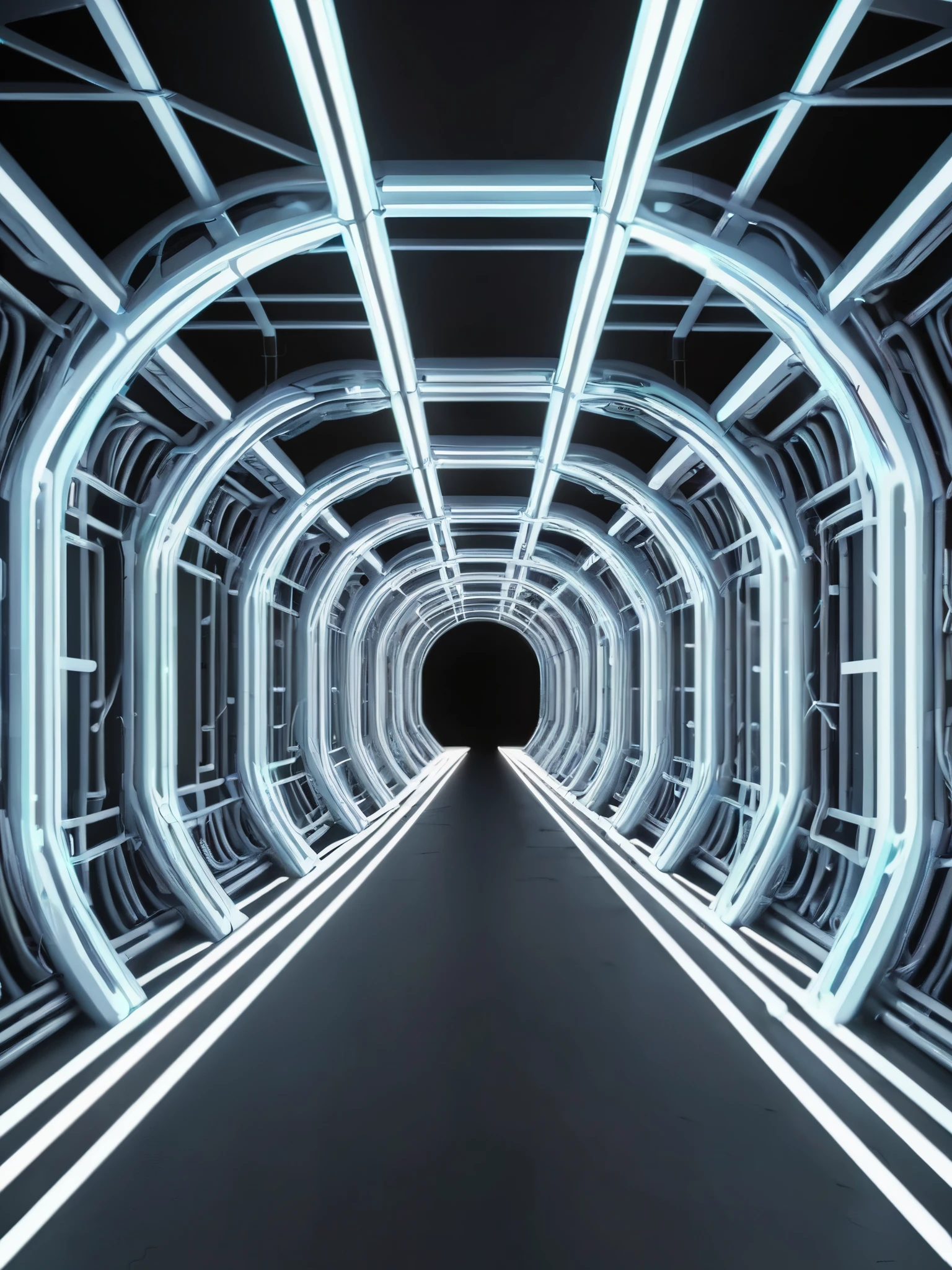 tunel, imagen fondo futurista, cables, Symmetrical image, cyberspacio, luces neon, pared blanca, cuarzo