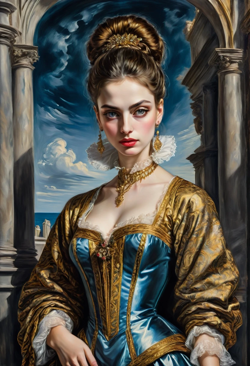 bad Girl, Mean Girl, cool Girl, Man clothing, by El Greco, best quality, masterpiece, very aesthetic, perfect composition, intricate details, ultra-detailed