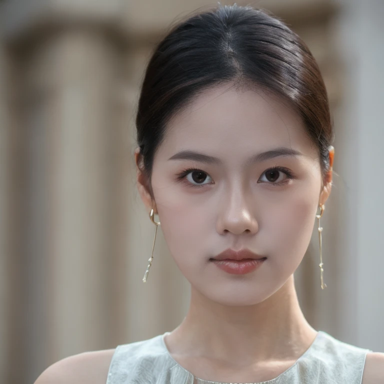 (realistic、masterpiece、Best Quality、8K、highres、high resolution:1.3)、1 girl、pale white skin、looking at viewers、super fine face and eyes、upper body、