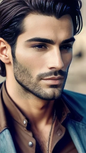   beautiful aItalian men  focus on the character face.